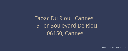 Tabac Du Riou - Cannes