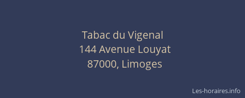 Tabac du Vigenal