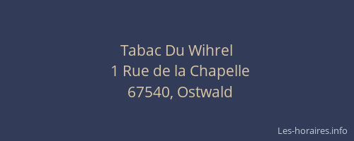 Tabac Du Wihrel