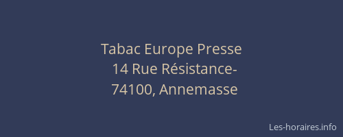 Tabac Europe Presse