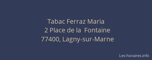 Tabac Ferraz Maria