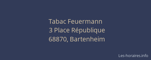 Tabac Feuermann