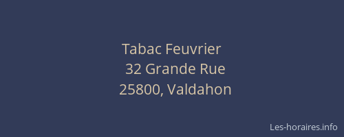 Tabac Feuvrier