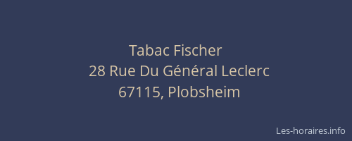 Tabac Fischer