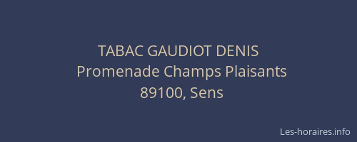 TABAC GAUDIOT DENIS