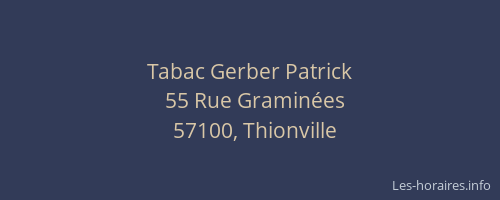 Tabac Gerber Patrick