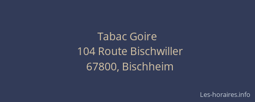 Tabac Goire