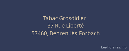 Tabac Grosdidier