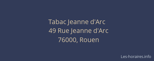 Tabac Jeanne d'Arc