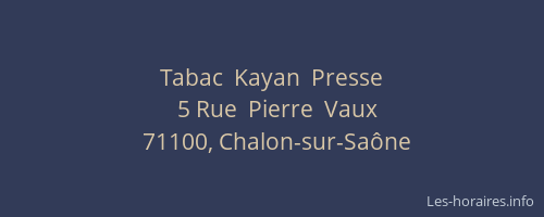 Tabac  Kayan  Presse