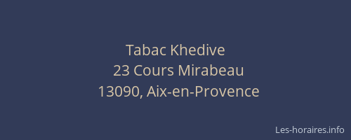 Tabac Khedive