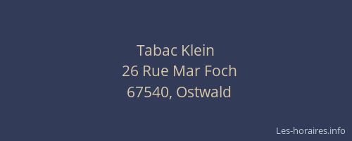 Tabac Klein