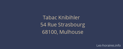 Tabac Knibihler