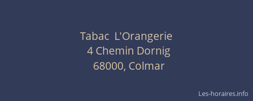 Tabac  L'Orangerie