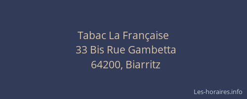 Tabac La Française