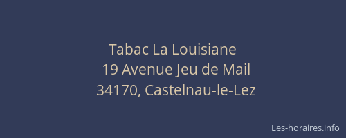 Tabac La Louisiane
