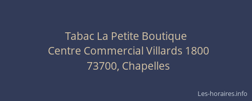 Tabac La Petite Boutique