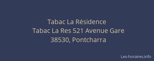 Tabac La R&eacute;sidence
