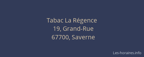 Tabac La Régence