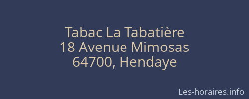 Tabac La Tabatière