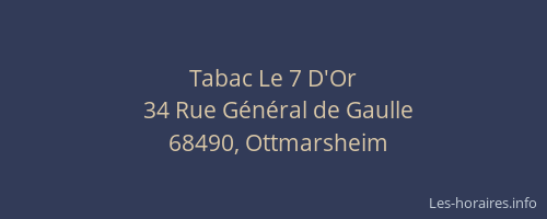 Tabac Le 7 D'Or
