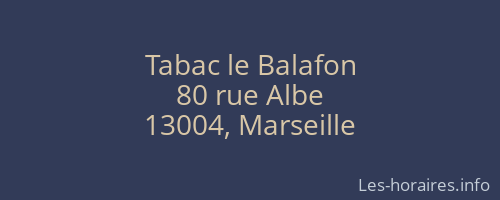 Tabac le Balafon