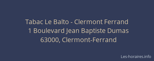Tabac Le Balto - Clermont Ferrand