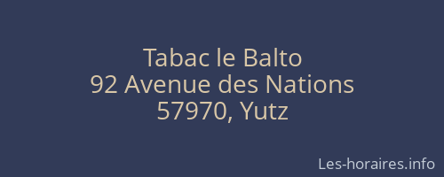 Tabac le Balto