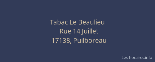 Tabac Le Beaulieu