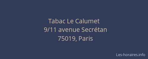 Tabac Le Calumet