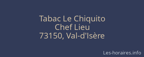 Tabac Le Chiquito