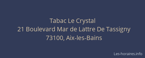Tabac Le Crystal