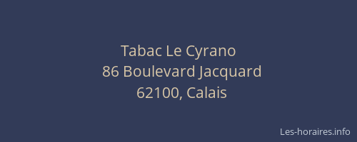Tabac Le Cyrano
