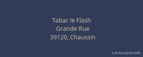 Tabac le Flash