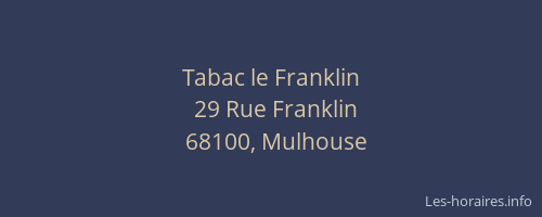 Tabac le Franklin