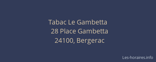 Tabac Le Gambetta