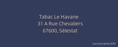 Tabac Le Havane