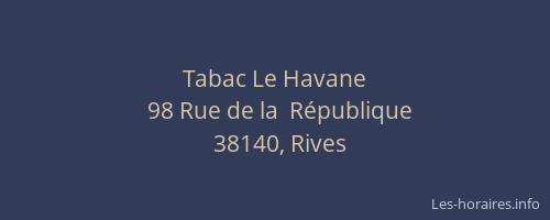 Tabac Le Havane