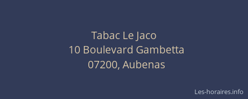 Tabac Le Jaco