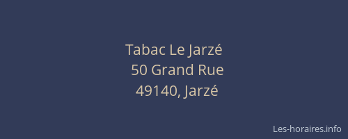 Tabac Le Jarzé