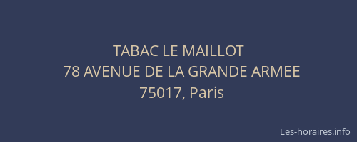 TABAC LE MAILLOT