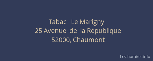Tabac   Le Marigny