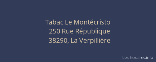 Tabac Le Montécristo