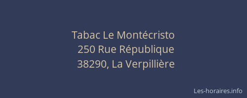 Tabac Le Mont&eacute;cristo