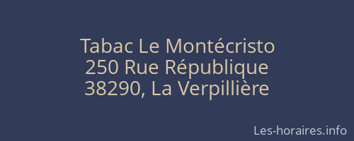 Tabac Le Montécristo