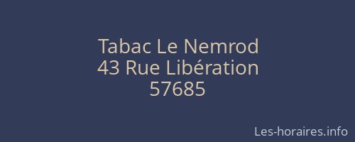 Tabac Le Nemrod