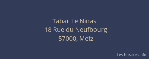 Tabac Le Ninas