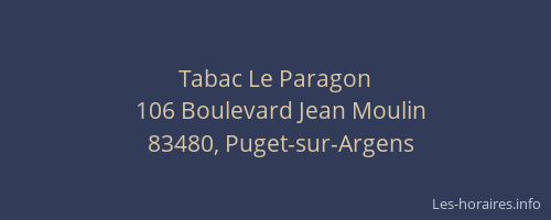 Tabac Le Paragon