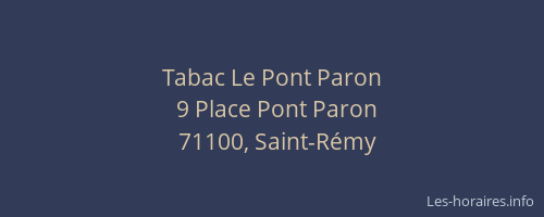 Tabac Le Pont Paron