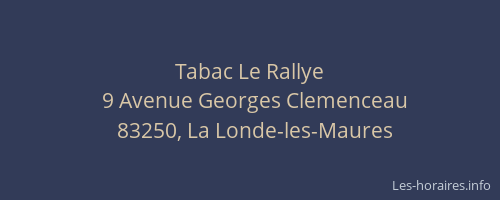 Tabac Le Rallye